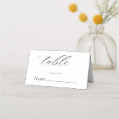 Elegante Minimalistische Script Trouwkaart Plaatskaartje (Voorkant)