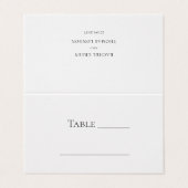 Elegante minimalistische script trouwplaatskaarten kaart (Buitenkant ongevouwen)