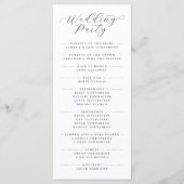 Elegante Minimalistische Script-Typografie Huwelij Programmakaart (Achterkant)