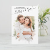 Elegante minimalistische scripted fotocollage brui kaart (Staand voorkant)