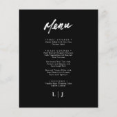 Elegante Minimalistische Scriptuur Trouwmenu Kaart (Voorkant)