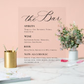 Elegante minimalistische Signature Cocktail Mimosa Acryl Bord (Huwelijk)