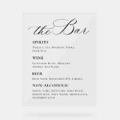 Elegante minimalistische Signature Cocktail Mimosa Acryl Bord (Voorkant)