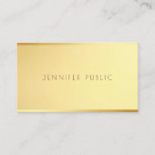 Elegante minimalistische Sjabloon Glamour Goud Mod Visitekaartje (Voorkant)