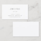 Elegante minimalistische Sjabloon Kalligrafie Mode Visitekaartje (Voorkant / Achterkant)