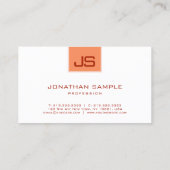 Elegante minimalistische Sjabloon monogram Visitekaartje (Achterkant)