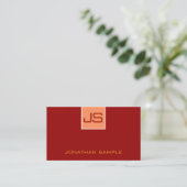 Elegante minimalistische Sjabloon monogram Visitekaartje (Staand voorkant)