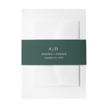 Elegante minimalistische smaragd groen monogram br
