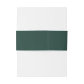 Elegante minimalistische smaragd groen monogram br uitnodigingen wikkel (Achterkant Voorbeeld)