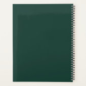 Elegante minimalistische smaragd groene bruiloft planner (Achterkant)