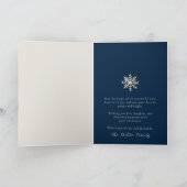 Elegante minimalistische sneeuwvlok vakantie Kaart (Binnen)