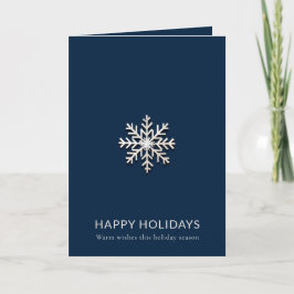 Elegante minimalistische sneeuwvlok vakantie Kaart