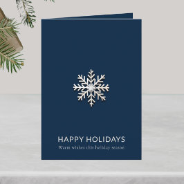 Elegante minimalistische sneeuwvlok vakantie Kaart