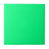 Elegante minimalistische Solid Neon Spring Green k Tegeltje (Voorkant)
