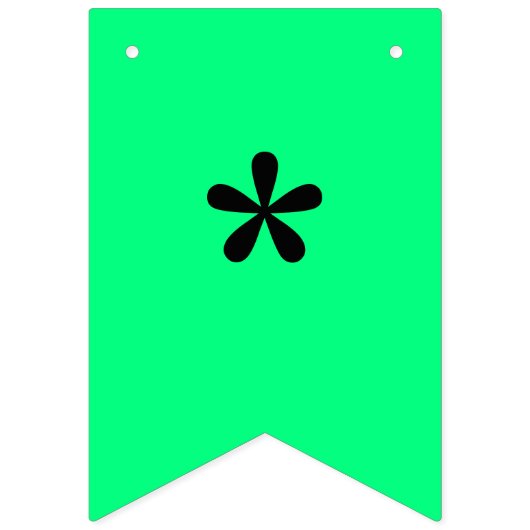 Elegante minimalistische Solid Neon Spring Green k Vlaggetjes (Eerste vlag)