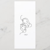 Elegante minimalistische Sophisticated paar bruilo Menu (Achterkant)