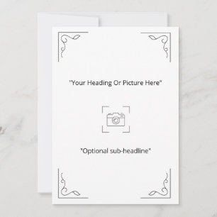 Elegante Minimalistische Spiraal Foto Kaart
