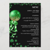 Elegante minimalistische St patrick's dag Trouwtaf Menu (Voorkant)