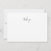 Elegante minimalistische stijlvolle bruiloft fotos bedankkaart (Achterkant)