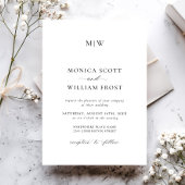 Elegante minimalistische stijlvolle bruiloft kaart