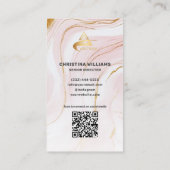 Elegante minimalistische stijlvolle moderne profes visitekaartje (Achterkant)