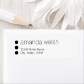 Elegante minimalistische stippen cirkels chic reto etiket (Insitu)