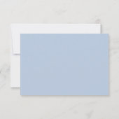 Elegante Minimalistische Stofblauwe Frame Maaltijd RSVP Kaartje (Achterkant)
