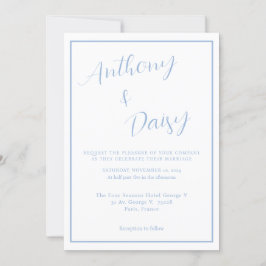 Elegante minimalistische stoffige blauwe grens bru kaart