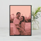 Elegante minimalistische stoffige Roos foto Save t Save The Date (Staand voorkant)