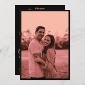 Elegante minimalistische stoffige Roos foto Save t Save The Date (Voorkant / Achterkant)