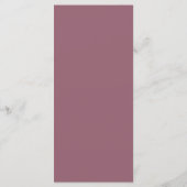 Elegante minimalistische stoffige roze bruiloft menu (Achterkant)