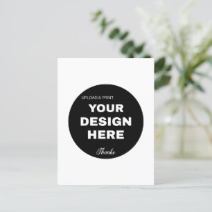 Elegante, Minimalistische & Strakke Zwarte QR Code Briefkaart