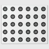 Elegante, Minimalistische & Strakke Zwarte QR Code Cadeaupapier (Vlak)