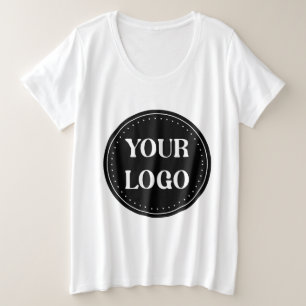 Elegante, minimalistische & strakke zwarte QR-code Grote Maat T-shirt