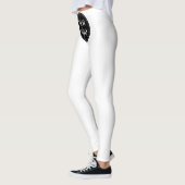 Elegante, minimalistische & strakke zwarte QR-code Leggings (Links)