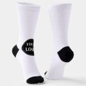Elegante, minimalistische & strakke zwarte QR-code Sokken (Gebogen)