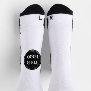 Elegante, minimalistische & strakke zwarte QR-code Sokken