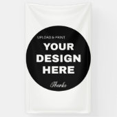 Elegante, Minimalistische & Strakke Zwarte QR Code Spandoek (Verticaal)