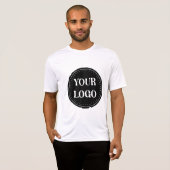 Elegante, minimalistische & strakke zwarte QR-code T-shirt (Voorkant volledig)