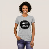Elegante, minimalistische & strakke zwarte QR-code T-shirt (Voorkant volledig)