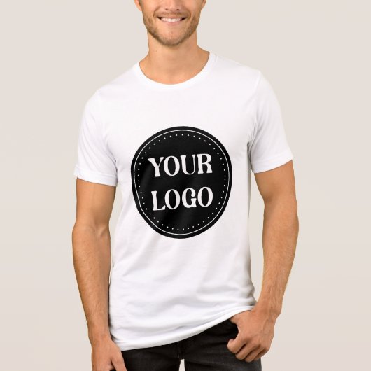 Elegante, minimalistische & strakke zwarte QR-code Tri-Blend Shirt (Voorkant)