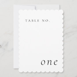 Elegante Minimalistische Tafel Nummerkaart Kaart