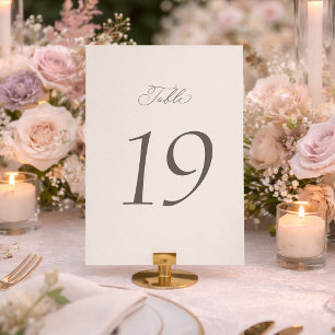 Elegante Minimalistische Tafelkaarten voor Huwelij Kaart