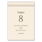 Elegante minimalistische taupe crème bruiloft kaart (Achterkant)