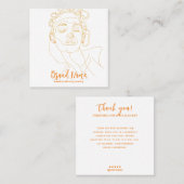 Elegante minimalistische tekening oorbel display ( vierkante visitekaartje (Voorkant / Achterkant)