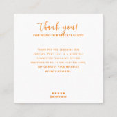 Elegante minimalistische tekening oorbel display ( vierkante visitekaartje (Achterkant)