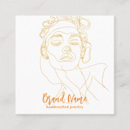 Elegante minimalistische tekening oorbel display ( vierkante visitekaartje