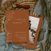 Elegante minimalistische Terra Cotta kalligrafie b Kaart