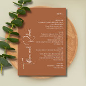Elegante minimalistische Terracota grote namen bru Menu