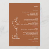 Elegante minimalistische Terracota grote namen bru Menu (Voorkant)